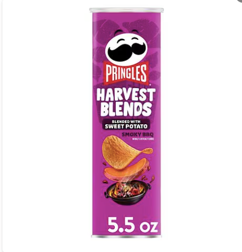 Patatas fritas Pringles Harvest Blends con sabor a barbacoa ahumada , 5,5 oz a23
