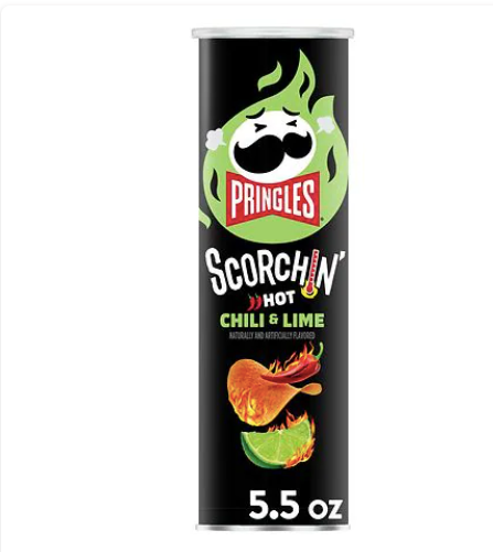 Patatas fritas Pringles Scorchin' Potato Crisps con chile y lima , 5,5 oz a23