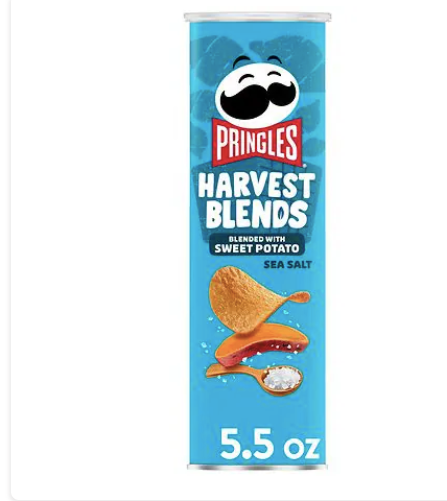 Patatas fritas Pringles Harvest Blends con sal marina , 5,5 oz a23
