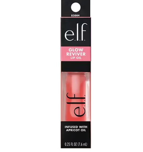 e.l.f. Aceite labial Glow Reviver, fijación de coral, 0,25 onzas a23  líquidas