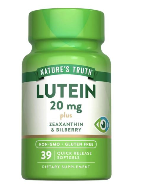 Luteína Más Zeaxantina y Mora, 20 mg, 39 Cápsulas Blandas de Liberación Rápida, Nature's Truth