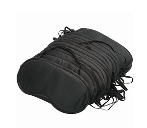12 Pzas Antifaz para Dormir con Almohadilla para la Nariz y Correa Elástica para Viajar a Dormir, Jugar a Dormir, Negro
