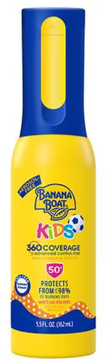 Spray protector solar Banana Boat Kids 360 Coverage con FPS 50+ , LN25 5,5 fl oz