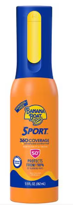 Spray protector solar Banana Boat  ln25 Sport 360 Coverage con FPS 50+  -  5,5 fl oz