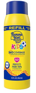 Recambio de protector solar en aerosol Banana Boat LN25 Kids 360 Coverage con FPS 50+ , 5,5 fl oz