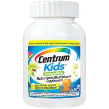 Cargar imagen en el visor de la galería, Suplemento multivitamínico Centrum Kids masticable fruta, 80 unidades
