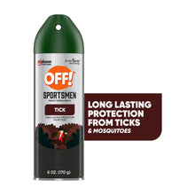 Cargar imagen en el visor de la galería, OFF! Sportsmen Protección Duradera contra Garrapatas 25% Deet Repelente de Insectos IV Aerosol, 6 oz
