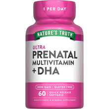 Cargar imagen en el visor de la galería, Vitaminas prenatales con DHA y ácido fólico | 60 Softgels
