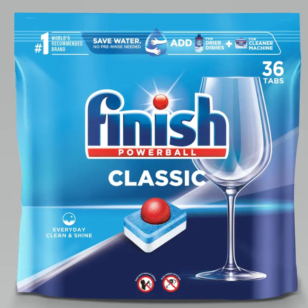 Finish Todo en 1 Powerball, Super detergente lavaplatos automático