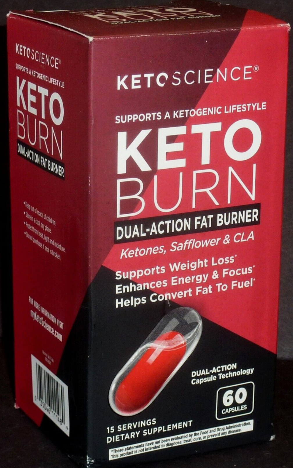 Keto Science Keto Burn Cápsulas quemadoras de grasa, 60 unidades