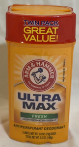 Arm & Hammer, Ultramax, antitranspirante y desodorante sin perfume, 2.6 onzas