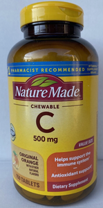 Vitamina C masticable 500 mg