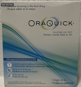 Prueba privada de VIH de Oraquick en el hogar