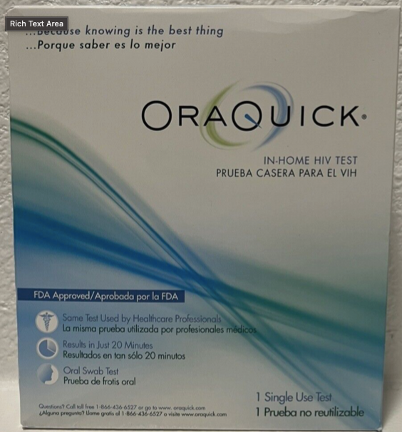 Prueba privada de VIH de Oraquick en el hogar