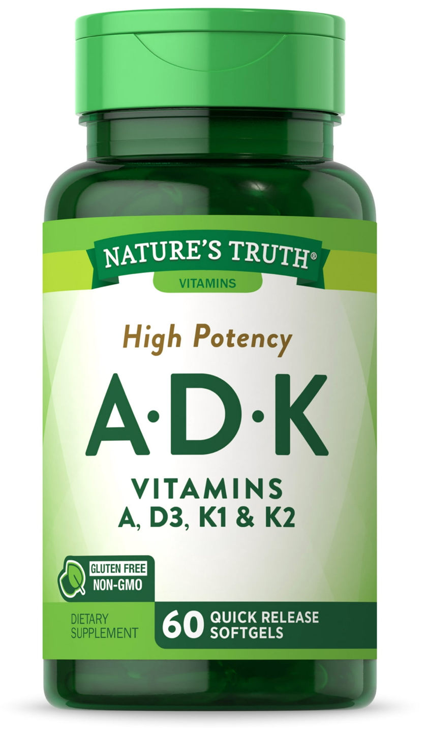 Vitamina A, D3, K1 y K2 | 60 cápsulas blandas