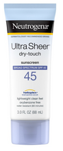 Cargar imagen en el visor de la galería, Neutrogena Protector solar para la cara y el cuerpo SPF 45, 3 oz Exp. 2027+
