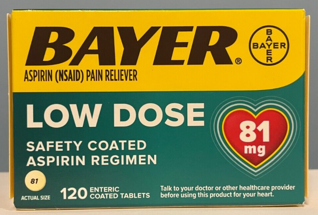 Aspirina Bayer de 81 mg