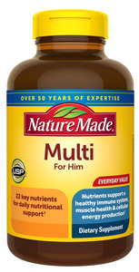 Tabletas de multivitaminas para hombre.