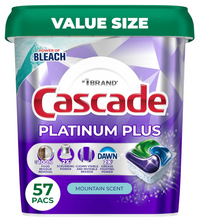 Cargar imagen en el visor de la galería, Detergente para lavavajillas con acción, Cascade Platinum Plus- Aroma fresco
