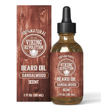 Cargar imagen en el visor de la galería, Viking Revolution Aceite para barba - Sándalo - 1 fl oz
