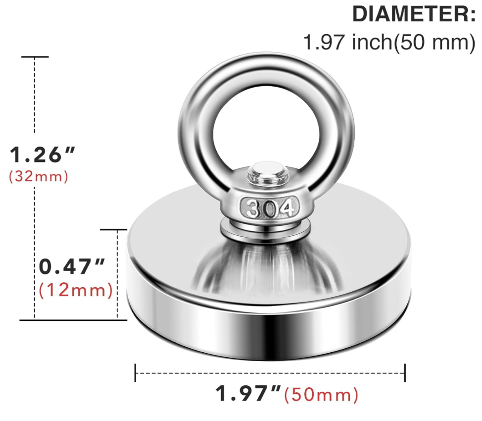 Imane de neodimio fuerte 25x51mm