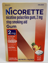 Cargar imagen en el visor de la galería, Nicorette nicotina goma de mascar dejar de fumar sabor a Fruit Chill⚡
