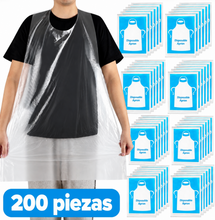 Cargar imagen en el visor de la galería, Delantales desechables para adultos de plástico
