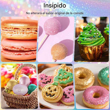 Cargar imagen en el visor de la galería, Purpurina comestible – 4 colores de polvo lustre comestible
