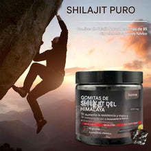 Cargar imagen en el visor de la galería, Gomitas Shilajit de 600 mg, Shilajit puro con Ashwagandha y aceite de semilla negra
