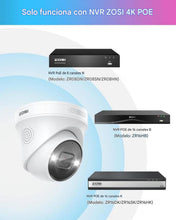 Cargar imagen en el visor de la galería, ZOSI Cámara de seguridad PoE 4K de 8MP
