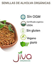 Cargar imagen en el visor de la galería, Jiva, fenogreco orgánico USDA 7 onzas
