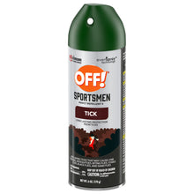 Cargar imagen en el visor de la galería, OFF! Sportsmen Protección Duradera contra Garrapatas 25% Deet Repelente de Insectos IV Aerosol, 6 oz
