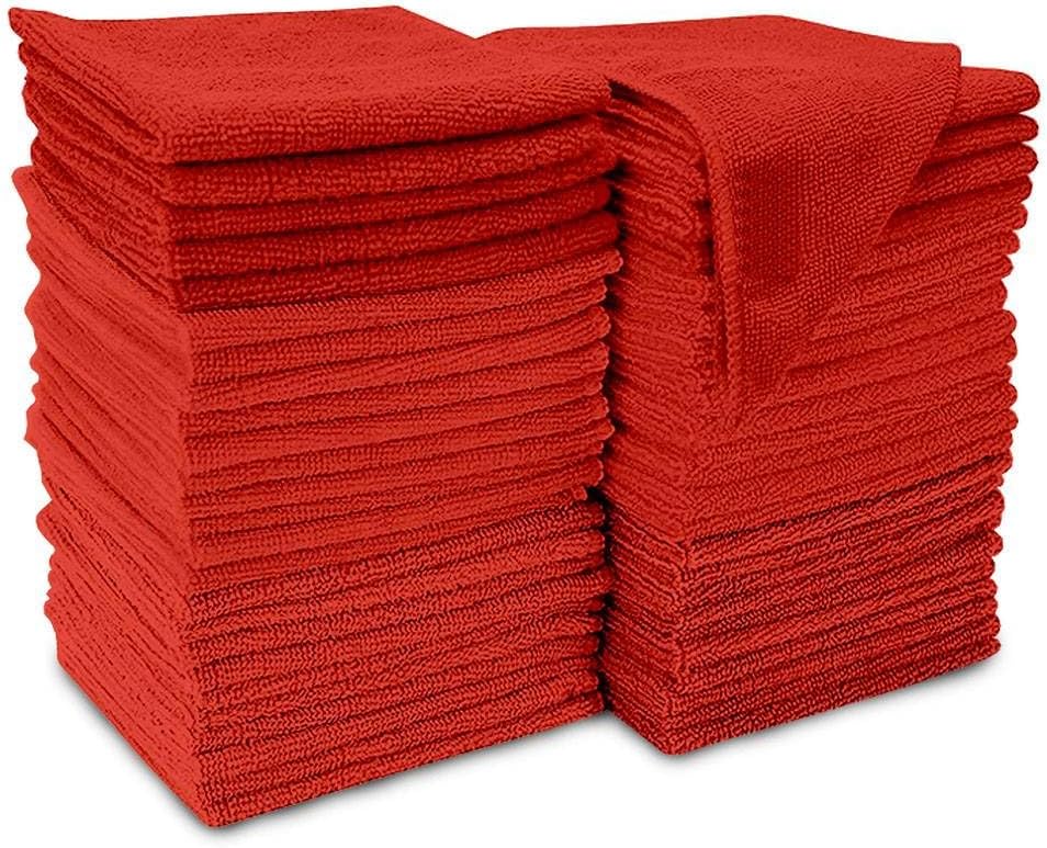 Toallas de microfibra fina rojas