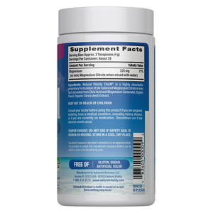 Bebida en polvo de magnesio Natural Vitality CALM para mejorar el estado de ánimo