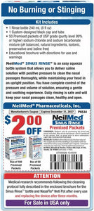 Sinus Rinse de NeilMed, 50 sobres previamente mezclados, 100, 1, a24