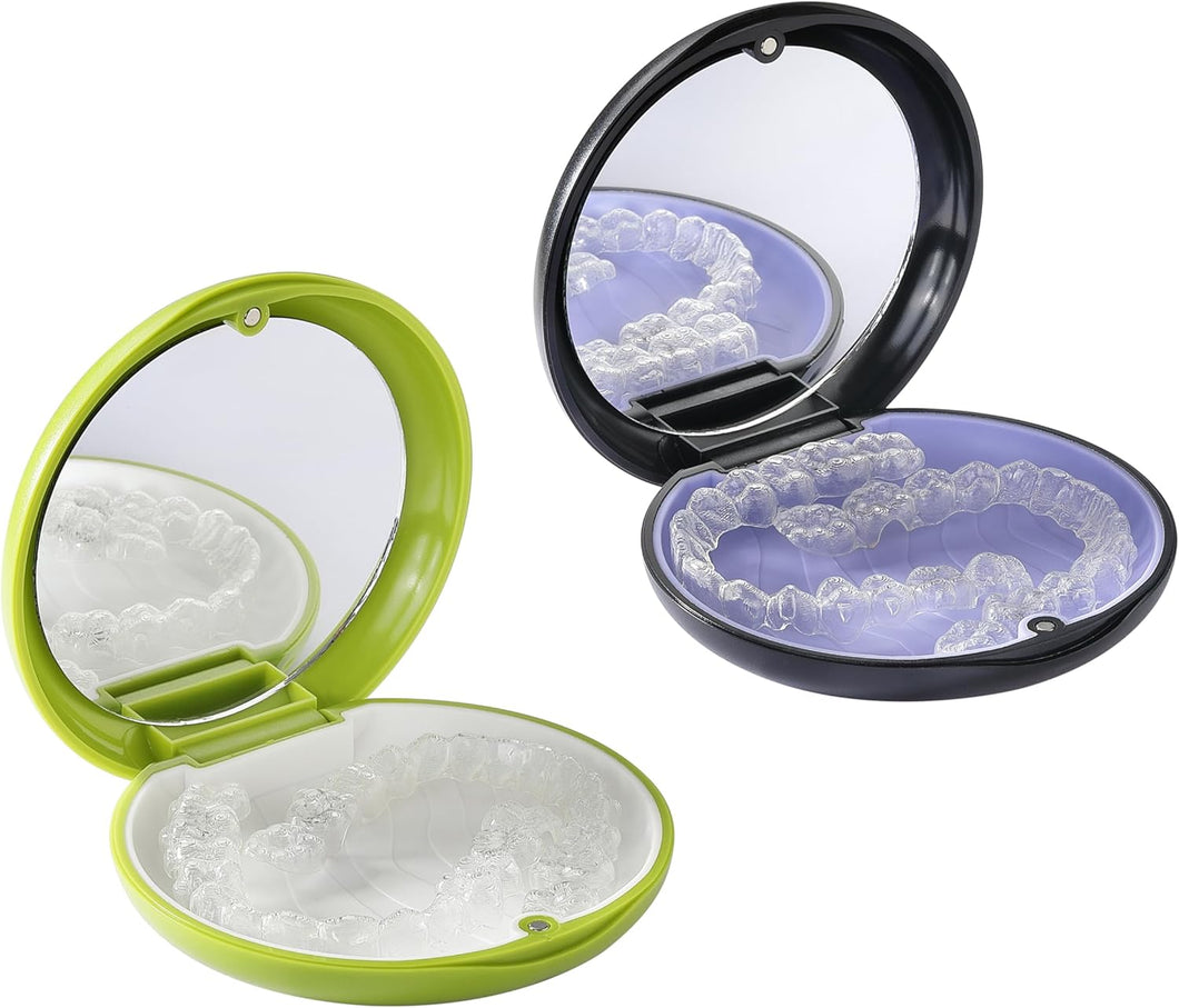 2 fundas de retenedor, funda protectora bucal con espejo,