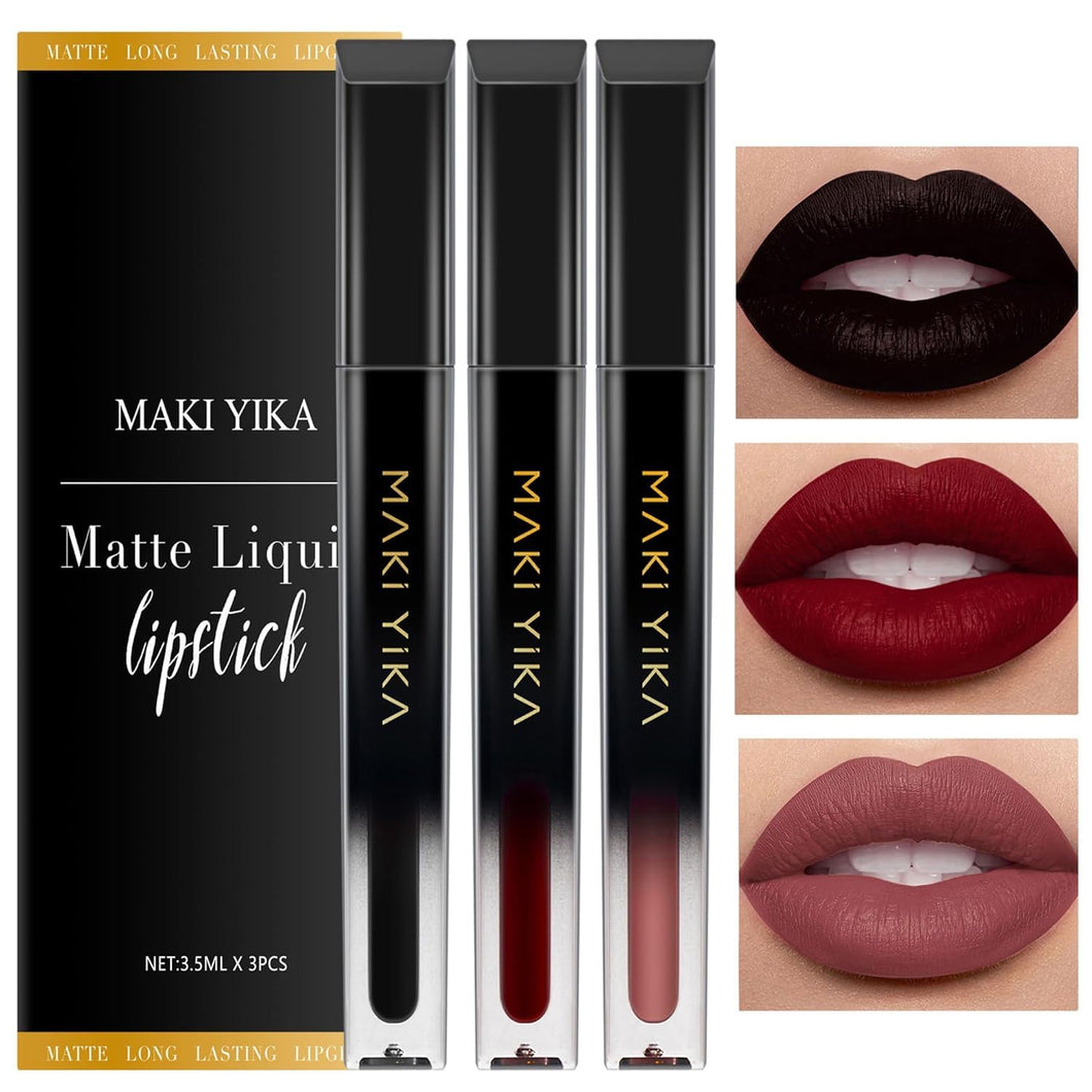 Juego de 3 lápices labiales líquidos mate A19