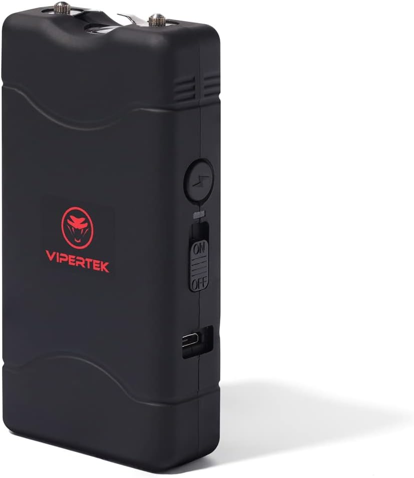 Mini pistola aturdidora para autodefensa recargable con linterna LED a24