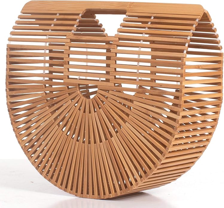 Bolso de bambú moderno para mujer
