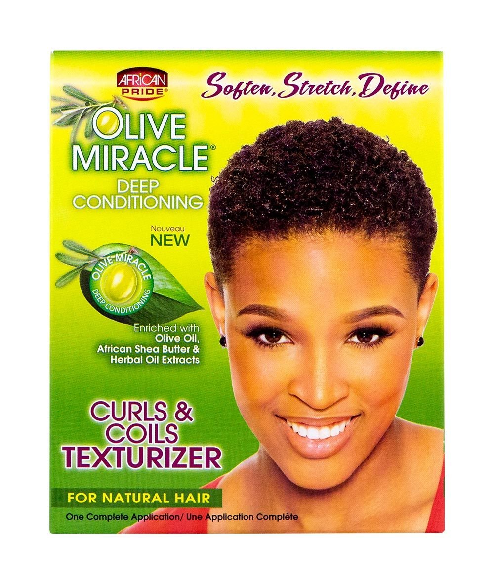 African Pride Olive Miracle Curls & Coils Texturizer - Contiene aloe vera