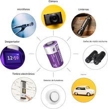 Cargar imagen en el visor de la galería, CR2 batería de litio 850mAh
