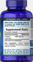 Cargar imagen en el visor de la galería, Cápsulas de L-arginina 1000 mg, 100 unidades
