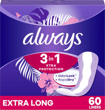 Cargar imagen en el visor de la galería, Always Xtra Protection - Forros diarios 3 en 1 para mujer A24
