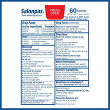 Cargar imagen en el visor de la galería, Salonpas - Parches para aliviar el dolor de espalda, a24

