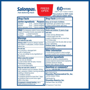 Salonpas - Parches para aliviar el dolor de espalda, a24