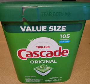 Cascade- Detergente para lavavajillas, 105 unidades