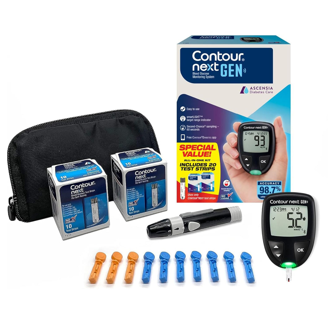 Kit completo medidor de glucosa Contour Next