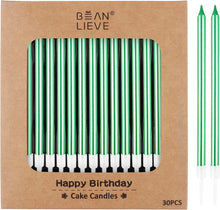 Cargar imagen en el visor de la galería, BEAN LIEVE 30 velas de cumpleaños metálicas largas
