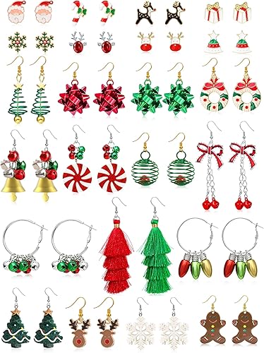 Aretes de navidad 23 pares A19