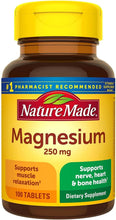 Cargar imagen en el visor de la galería, NATURE MADE Magnesio, 250 mg, Tabletas, 100 ct a24
